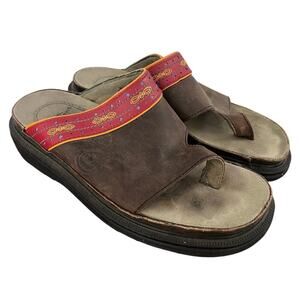 VTG Doc Martens Leather Thong Sandals Boho Southwestern Made In England sz 9